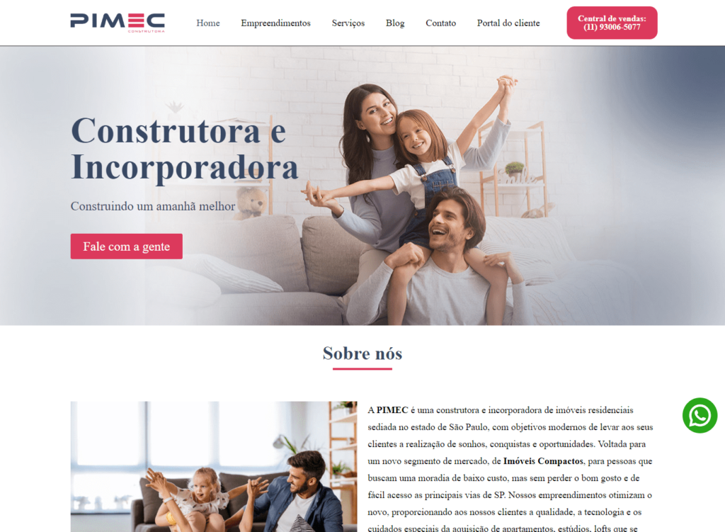 Site institucional, desenvolvido pela loweb design - empresa de criação de sites