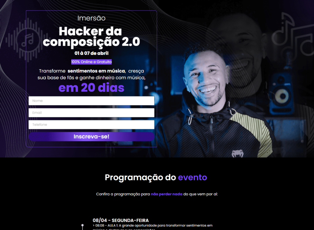 Página de captura - Loweb empresa de criação de sites