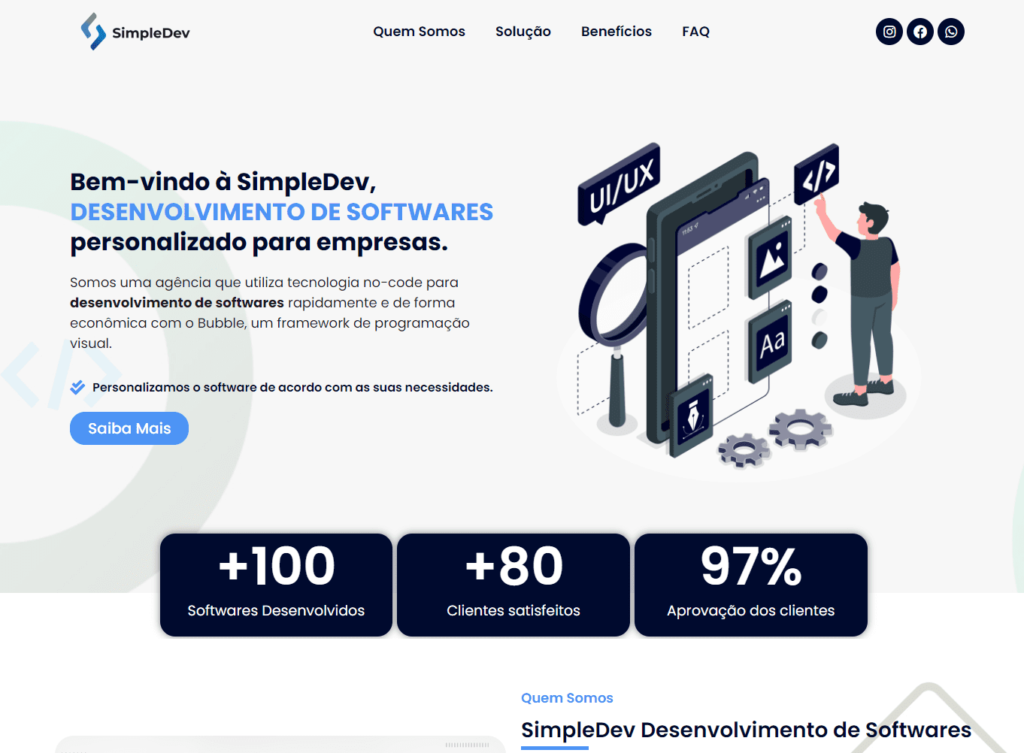 Site one page - Loweb empresa de criação de sites